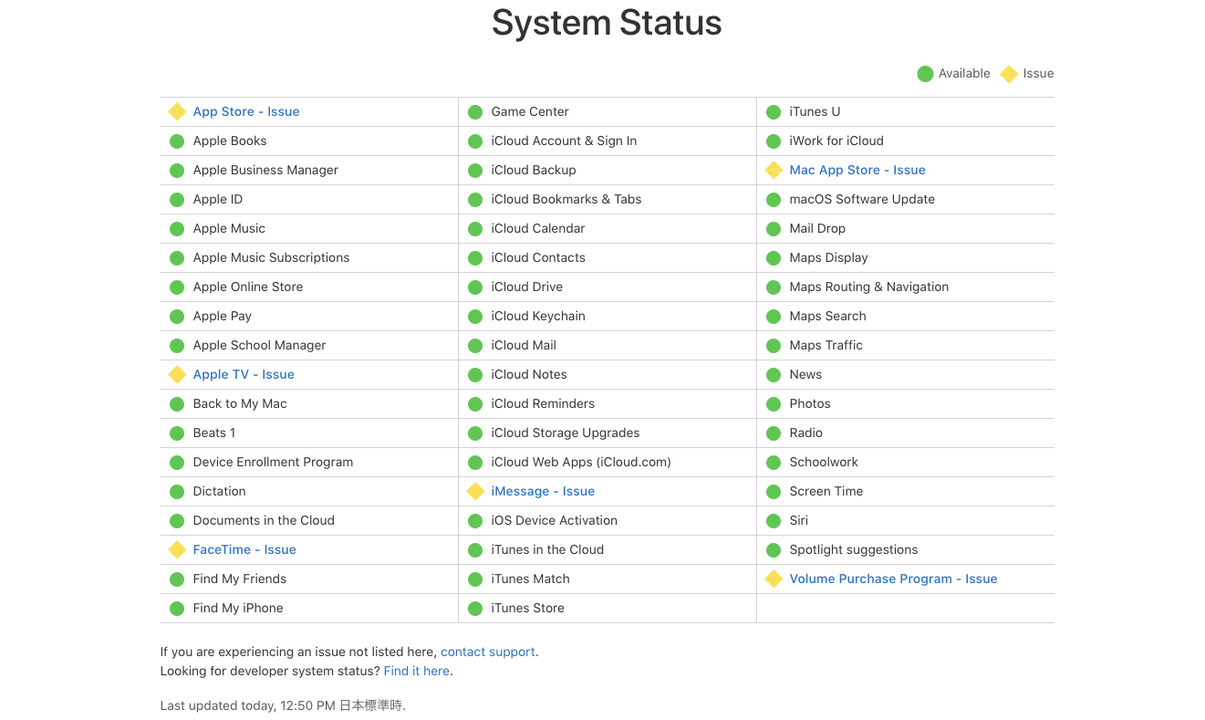 apple status