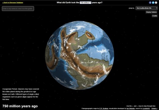 グリグリ動かせるよ! 7億5000万年前までさかのぼって地球を見られる大陸移動シミュレーター