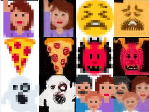 低解像度の絵文字を高解像度にしようとしたAI、悪夢を生み出す