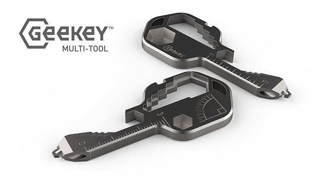 あと5日！ 通販ダンボールの開封にも役立つ小型マルチツール｢Geekey｣