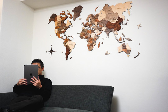 木製ウォールアート｢3D世界地図｣を作ってみたら世界が身近になったかも