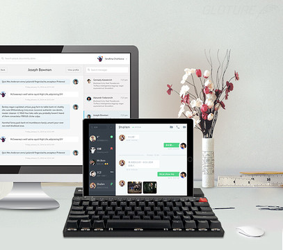 タテ派にも嬉しい。スタンド付きのワイヤレスメカニカルキーボードが何かと捗りそう