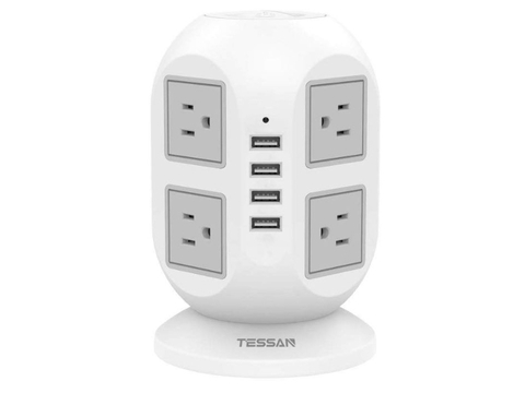 【きょうのセール情報】Amazonで期間限定セールが開催中! 2,000円台のAC8口・4USBポート搭載タワー型電源タップや900円台の360度回転台付き折りたたみPCスタンドがお買い得に