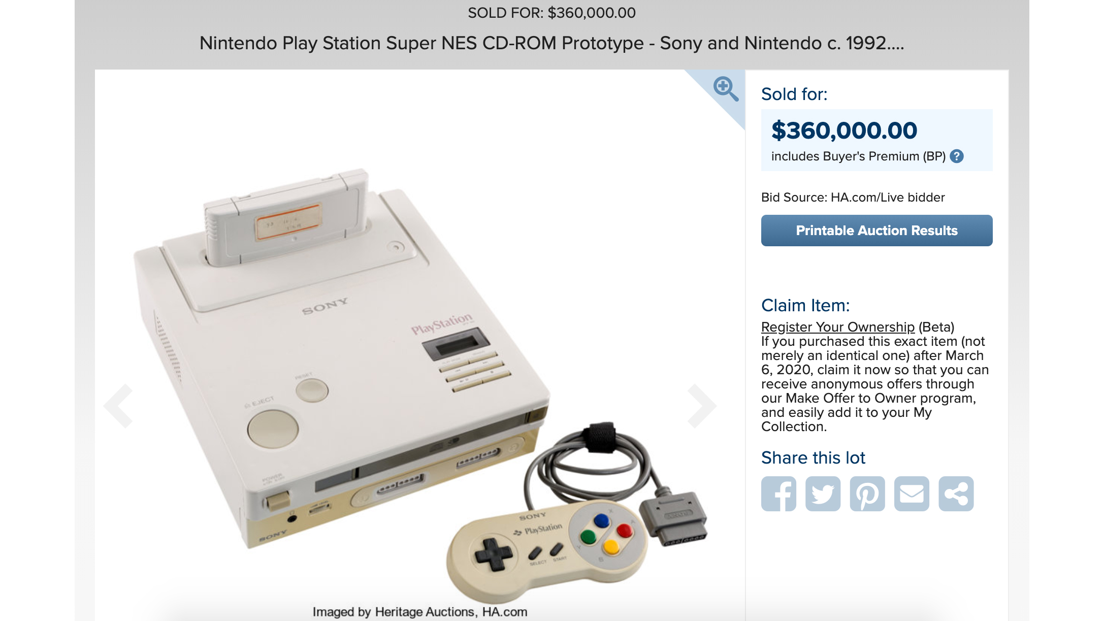 PlayStationが約3700万円で落札…その正体とは？ | ギズモード・ジャパン