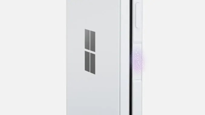 SurfaceDuoの指紋センサー