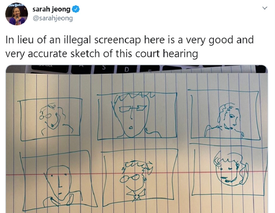 Ueはセーフ Epic対apple初審理の激闘を忠実に再現した廷内スケッチとポイント ギズモード ジャパン