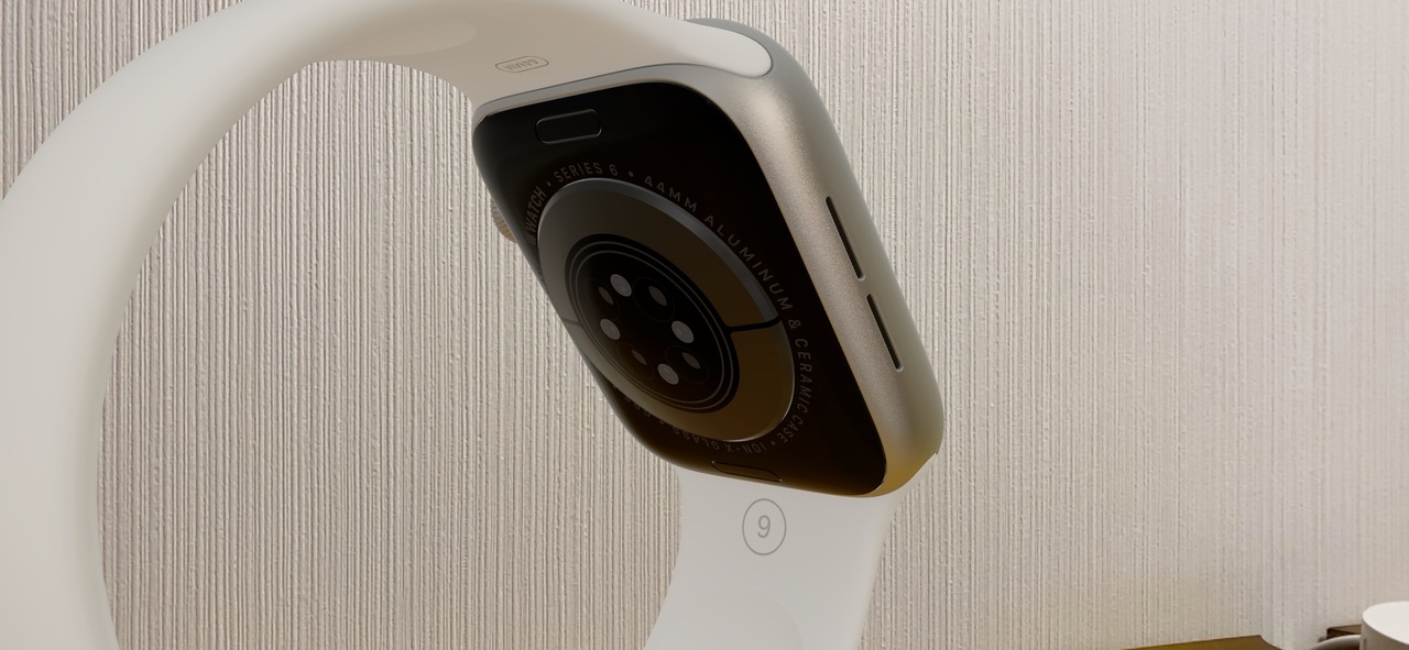 Apple Watch Series 6の裏側のセンサーの画像