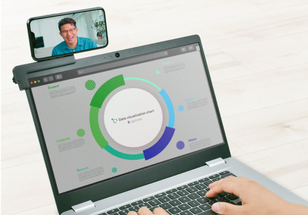 スマホのカメラでテレビ会議をしつつ ノートpcで別作業ができるホルダー ギズモード ジャパン