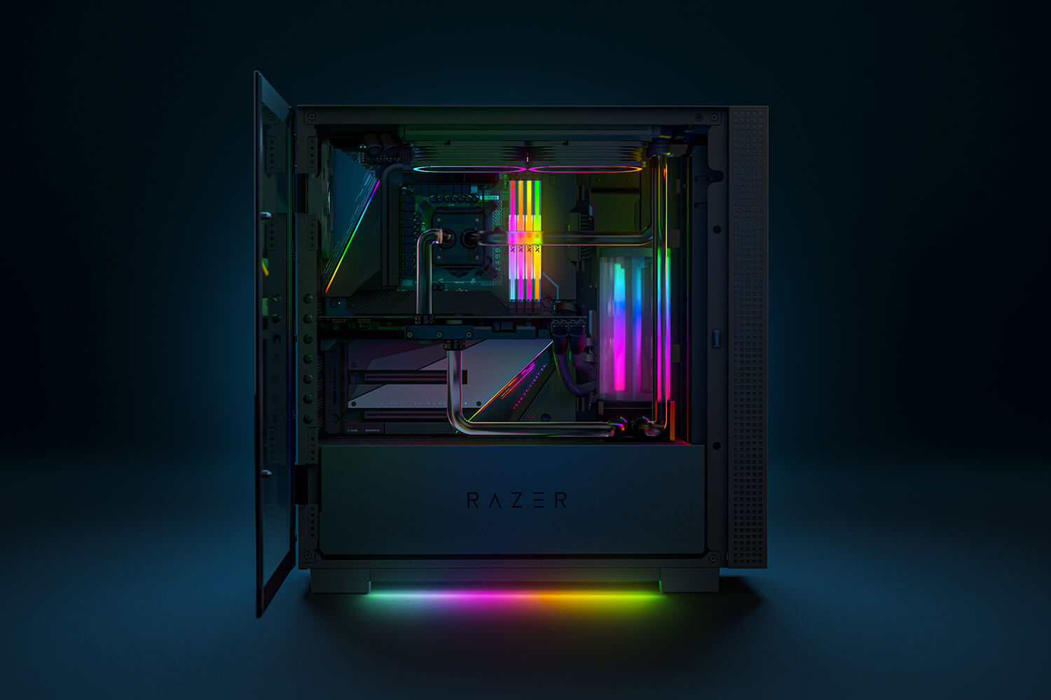 Razerから両面開きのゲーミング用デスクトップPCケースが大小2種登場 