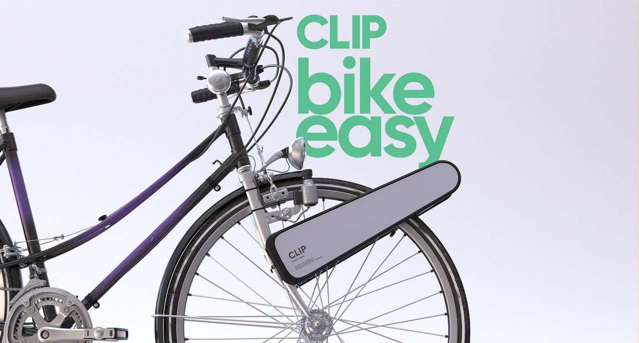 自転車の前輪に挟むだけ どんなモデルもeバイクにするお手軽キット Clip ギズモード ジャパン