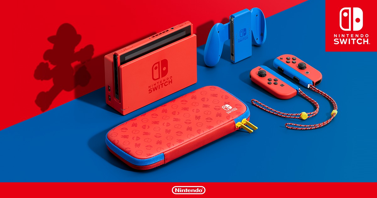 Nintendo Switch 青/赤 本体 ＋スマブラ＋マリカー マリオレッド×ブルーのニンテンドースイッチ、2月12日に発売