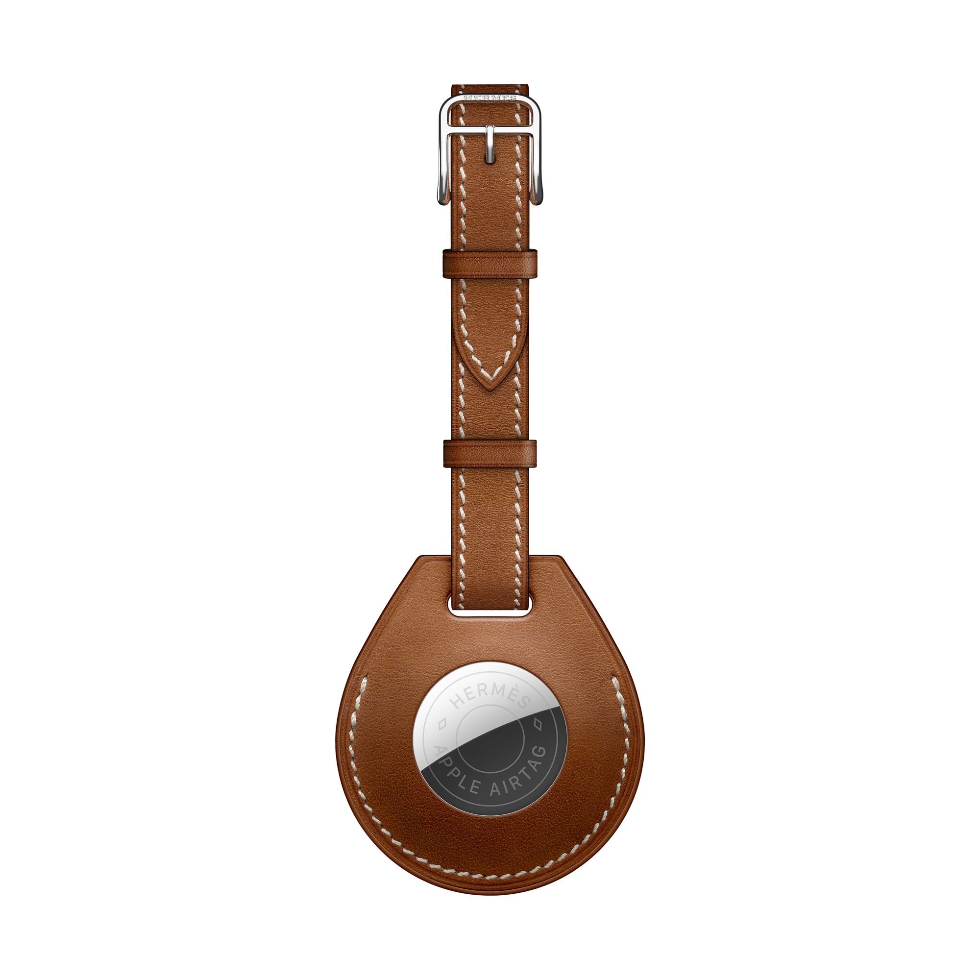 新品未使用　HERMES AirTag レザーケース　AirTag新品付き Apple airtag hermès - テックアクセサリー＆保護用レザーケース