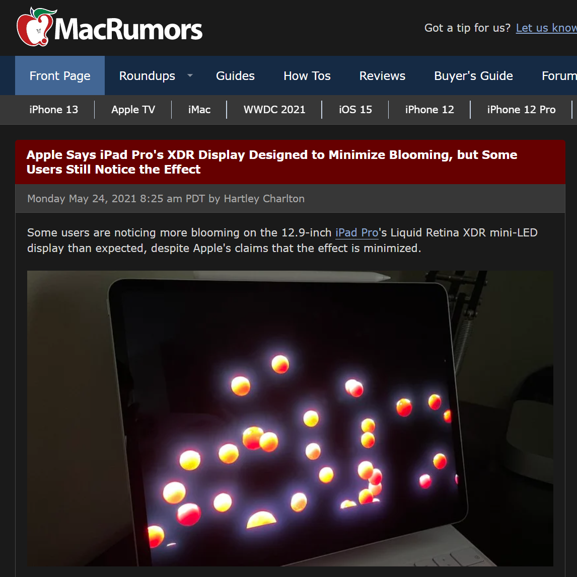 Ipad Pro 12 9インチのブルーミング 色にじみ 前よりひどいと感じる人も ギズモード ジャパン