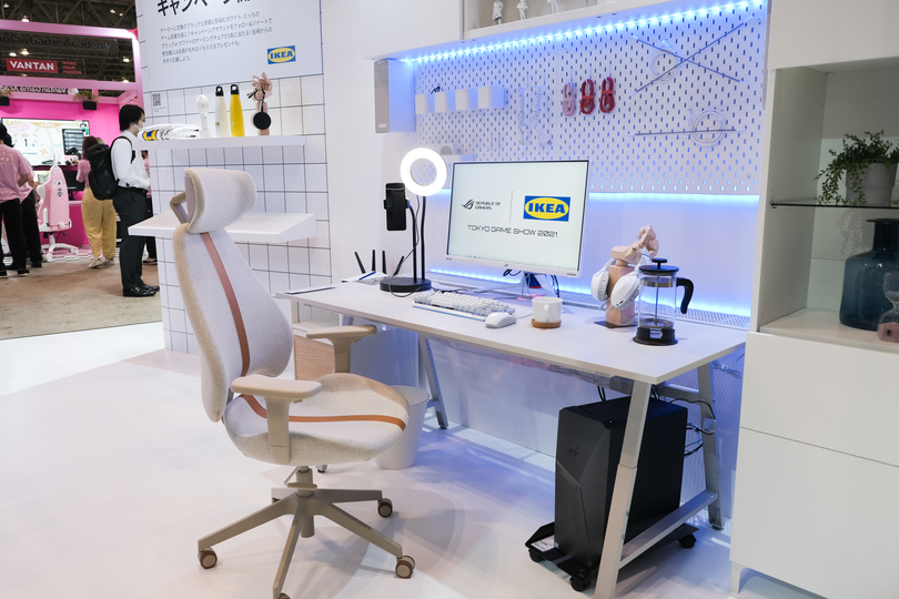 Ikeaが東京ゲームショウに初出展 白いゲーミング家具 すごい良いよコレ Tgs21 21年9月30日 Biglobeニュース