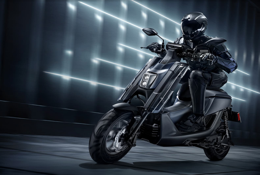 街ナカでバッテリー交換できる、ヤマハの新電動スクーターがサイバーでかっこいい!