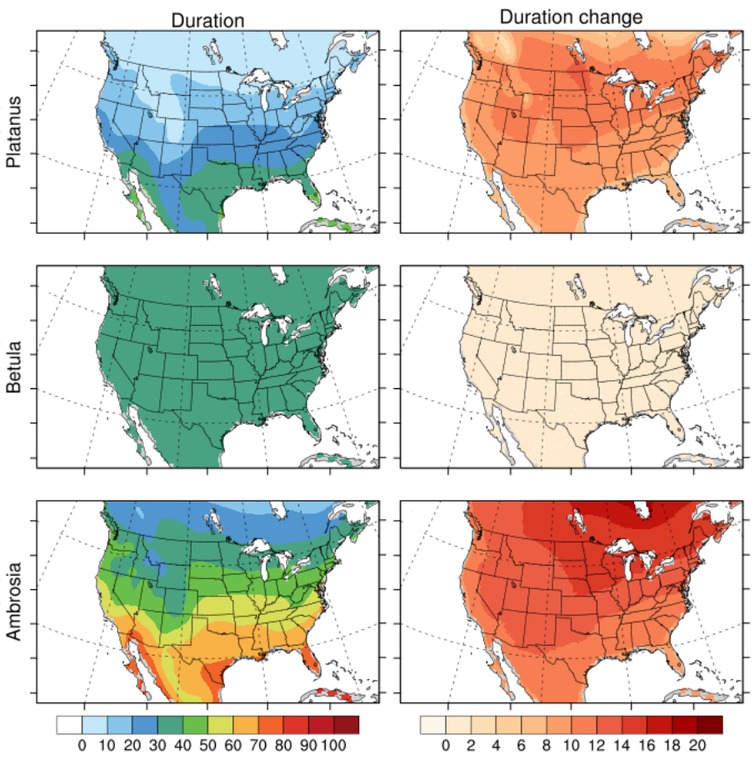 Pollenseasonisgettinglongerandmoreintensewithclimatechange_01_DurationChange