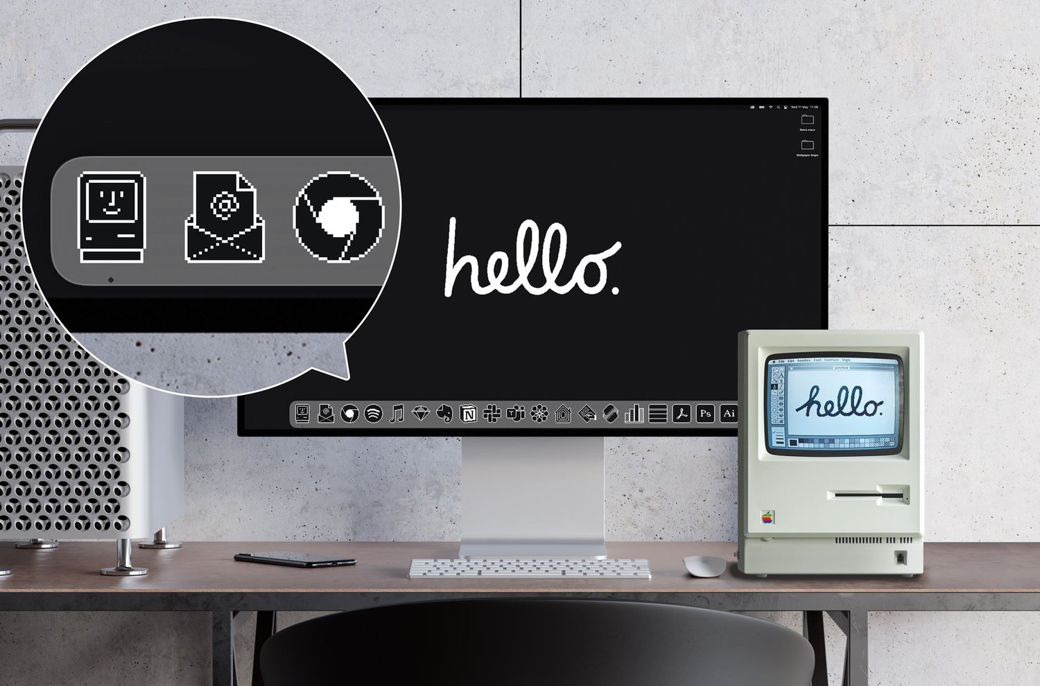 Macosの壁紙やアイコンを懐かしの1984年 Macintosh風にするセット ギズモード ジャパン Macosの壁紙やアイコンを懐かしの1984年 Macintosh風にするセット ギズモード ジャパン