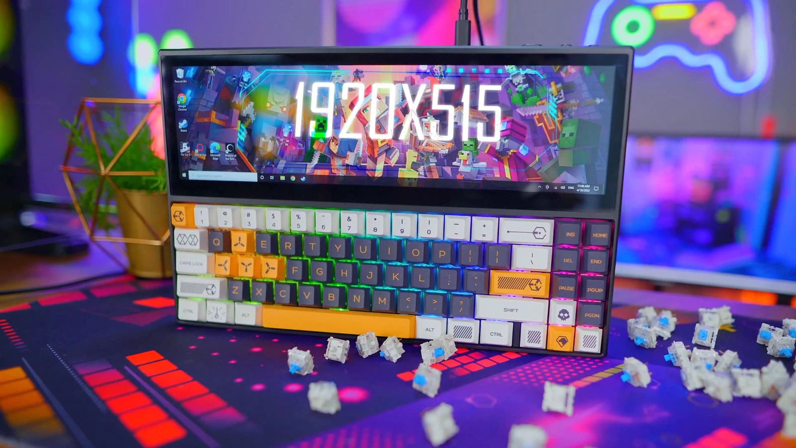 Kwumsy K2 タッチスクリーン付きキーボード Amazon | Kwumsy ポータブルモニター 分割画面キーボード メカニカル多