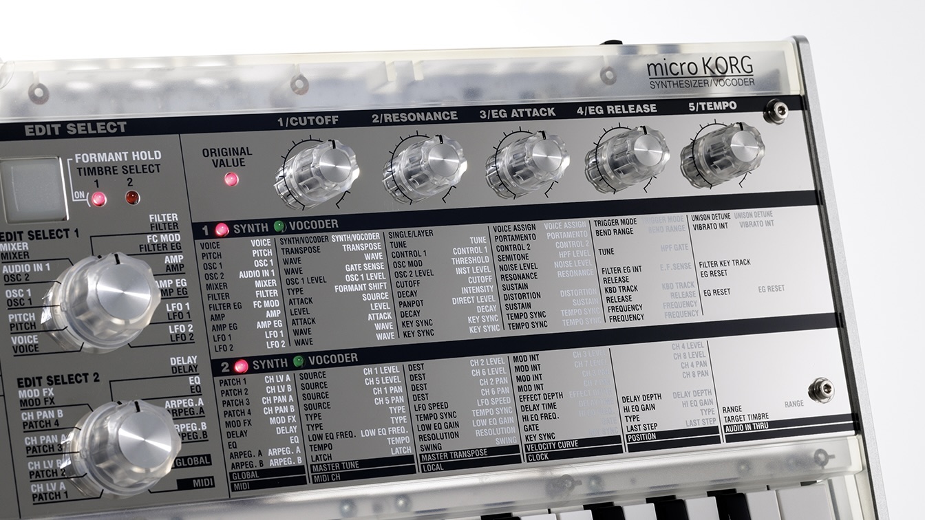 20年愛され続ける定番シンセ「microKORG」がスケルトン仕様に