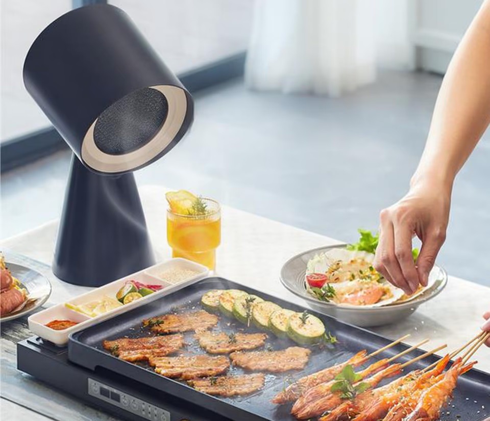 卓上グリルを使うと油煙が部屋中に拡散するのが悩ましい。というわけで