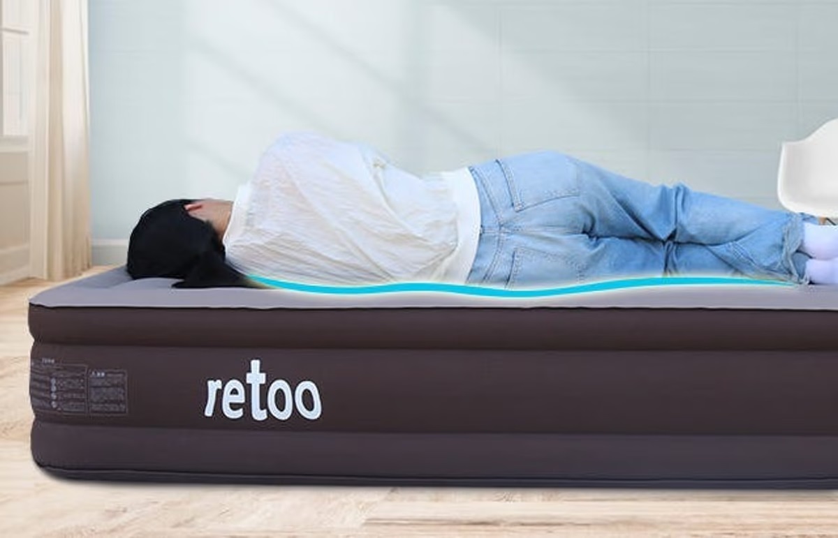 retoo エアーベッド　スタンダード　ダブルサイズ アウトドアで大活躍。どんな場所でもボタン1つでホテルみたいな寝床が
