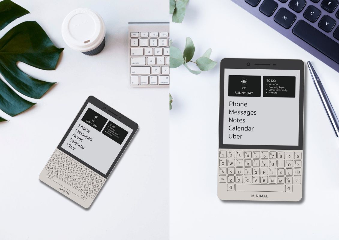 物理キーボードと白黒Eインク画面。ミニマリスト好みのシンプルスマホ