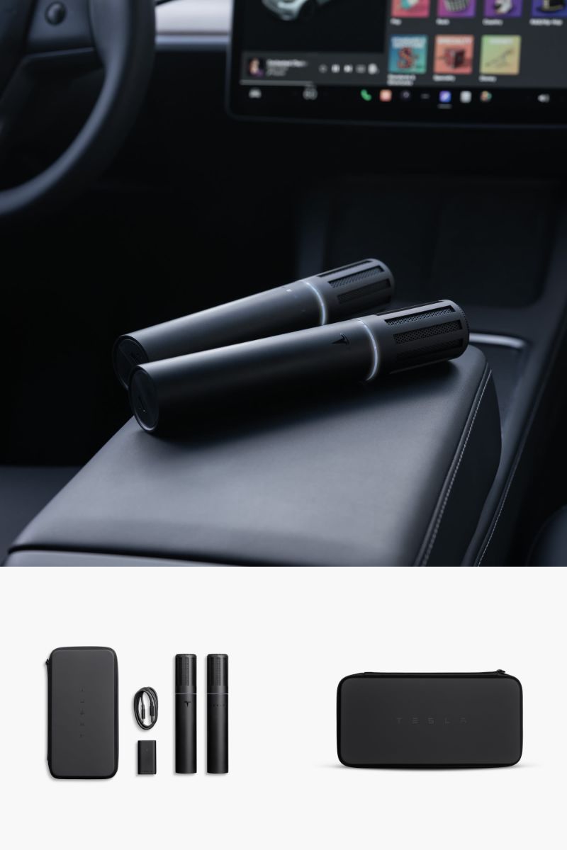 新品Teslaテスラ カラオケ マイク CaraokeMic 持ったまま運転しない