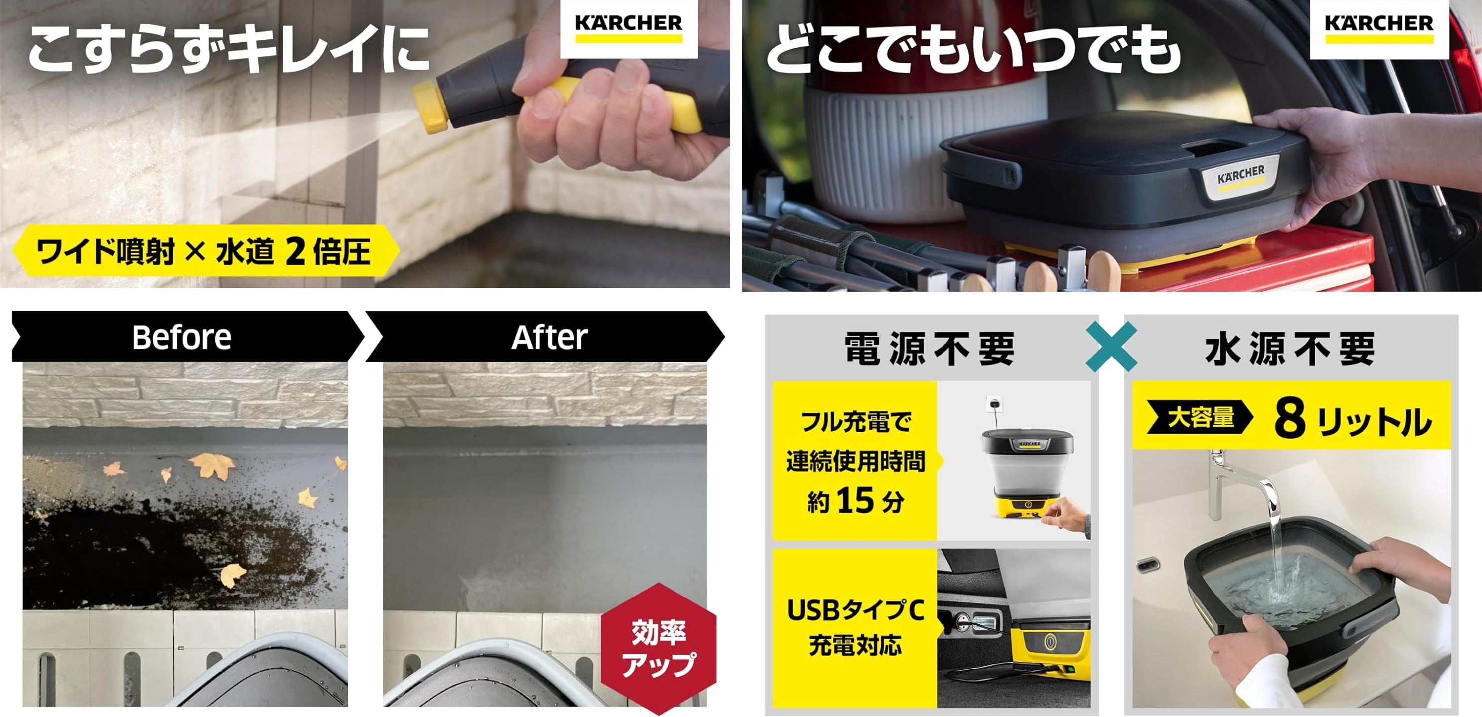 ベランダ掃除が激変。バケツのケルヒャー2.1万円 #Amazonプライム感謝