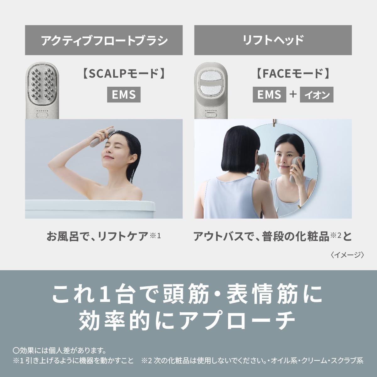 顔から頭皮までこれ1台でケア。お風呂でも使えるパナソニック「バイタ