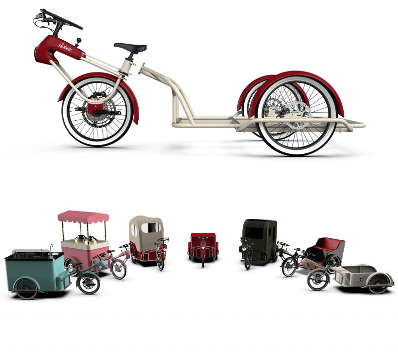 取り回し自由自在。 荷台と合体＆分離する三輪カーゴ自転車