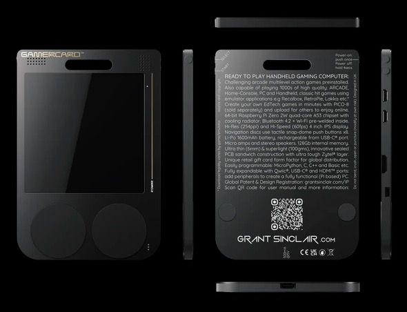 カード並みに薄い＆軽い「GamerCard」。レトロゲームを遊び尽くそう