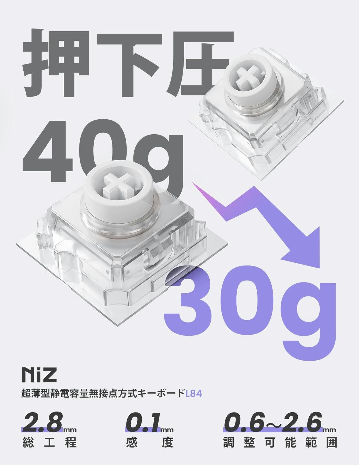 無題 静電容量無接点×8000Hz。超静音＆軽やかタッチのキーボードで仕事も