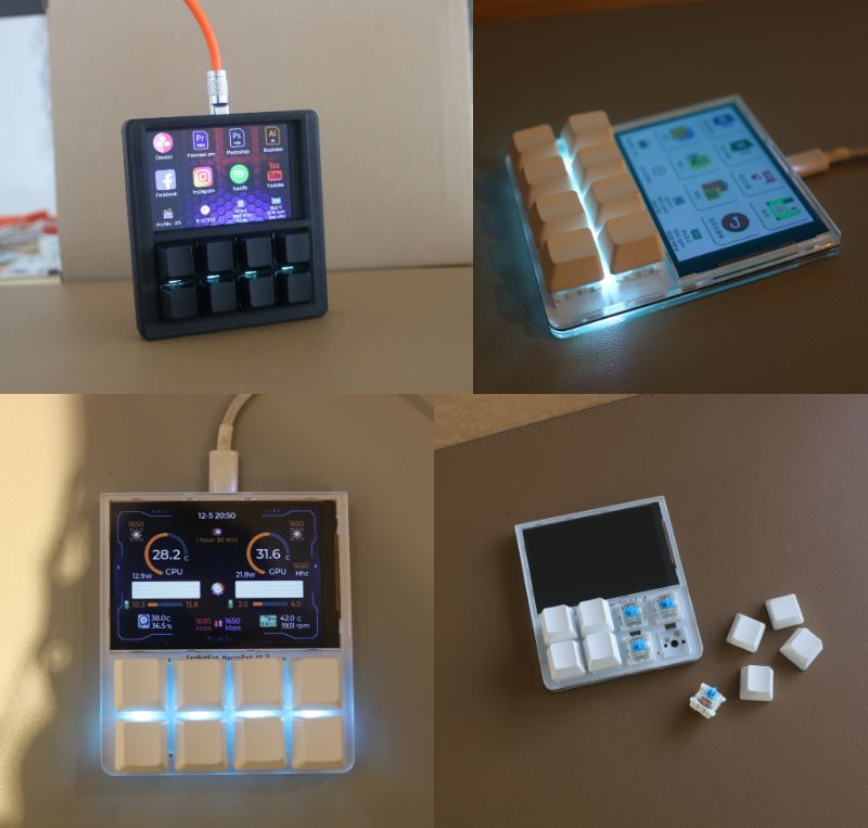 3.5インチのカラー画面と8キーのDIY左手デバイスが約5800円