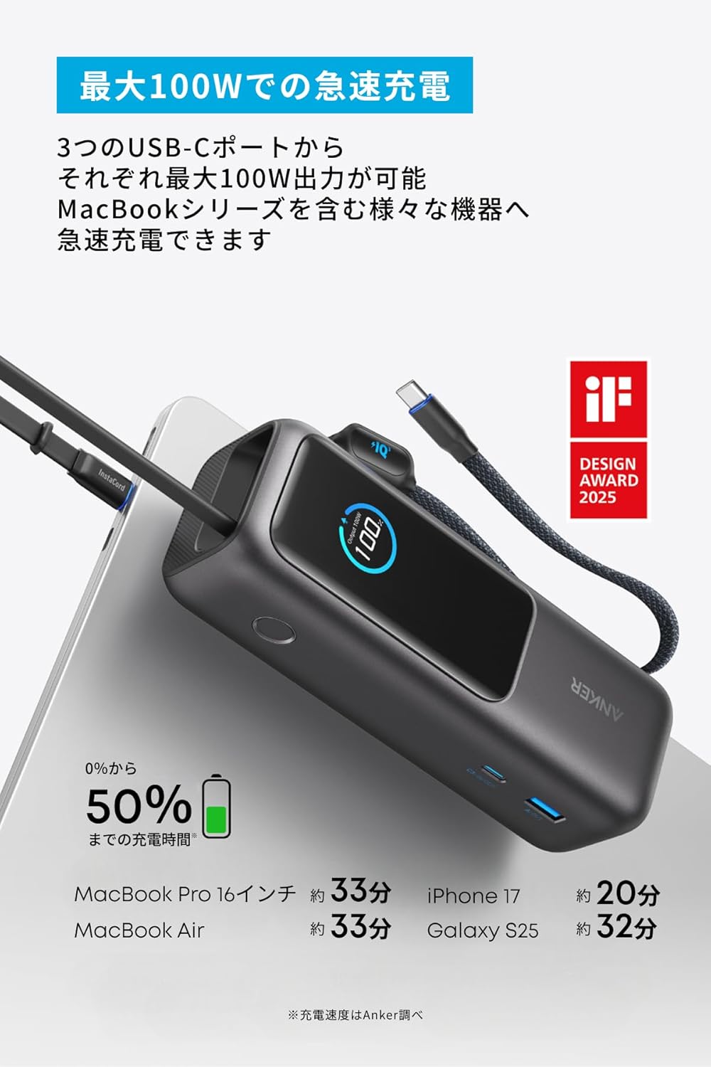Ankerの「旅行充電が完結するドカ盛り」バッテリー、ほぼ1万円は買い