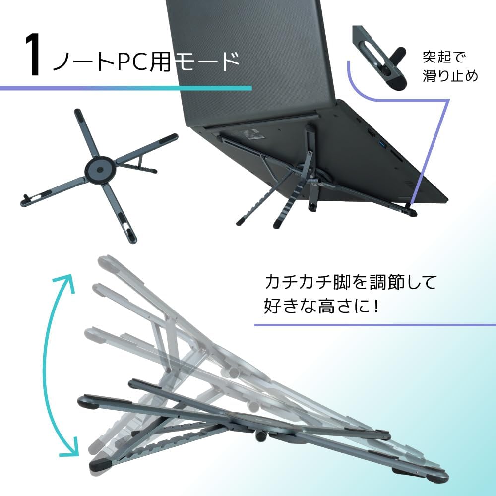 カチカチ音がたまらん。まるで変形ロボな「1台4役スタンド」出撃