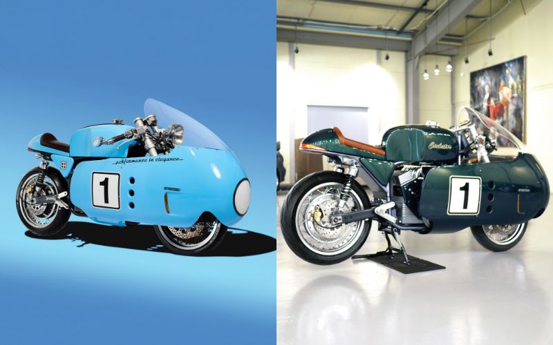 1950年代カフェレーサー風EVバイク。これブルマが乗ってたやつじゃん