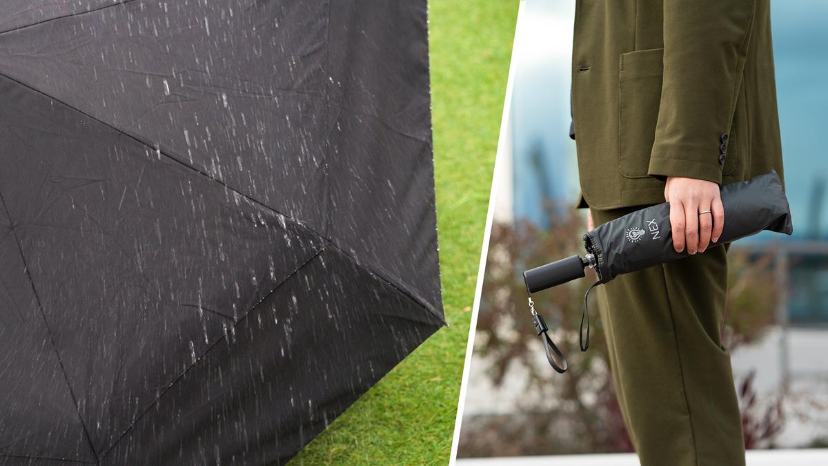 振ってみな、飛ぶぞ。ナノコートで水滴も一掃、風にもめっぽう強い晴雨
