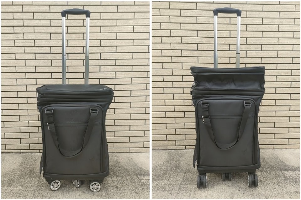 トランスフォームするスーツケース。35Lから50Lへ、ファスナー1つで