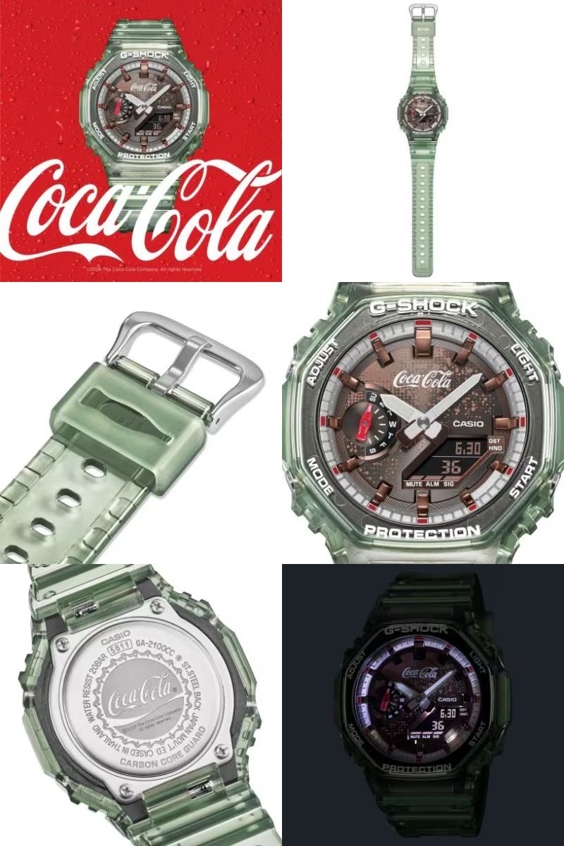 芸が細かすぎるG-SHOCK。コカ・コーラ瓶を針・遊環・王冠刻印で再現