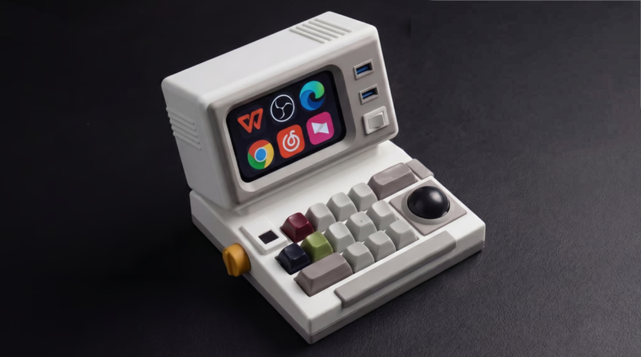 レトロかわいい実力者。タッチ画面付き左手デバイス「TabKao