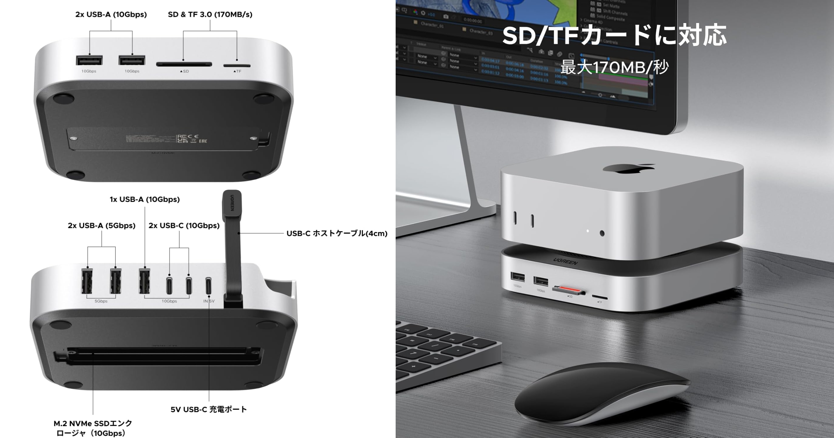 Mac mini M1チップ搭載 メモリ8GB ストレージ512GB(SSD) Mac mini
