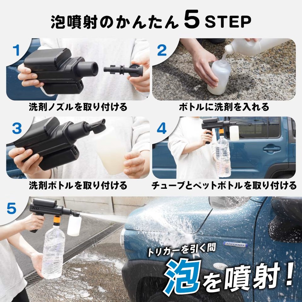 さくっと高圧洗浄機」出たよ。重い・デカい・運びにくいはオールクリア 