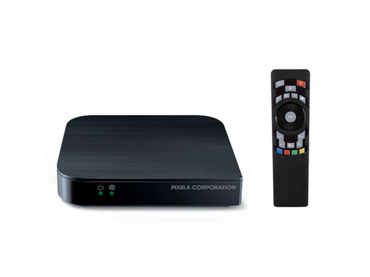 PIXELA 映像機器 本体とリモコン Android TV搭載で4K HDR対応の「PIXELA Smart Box」が発売間近