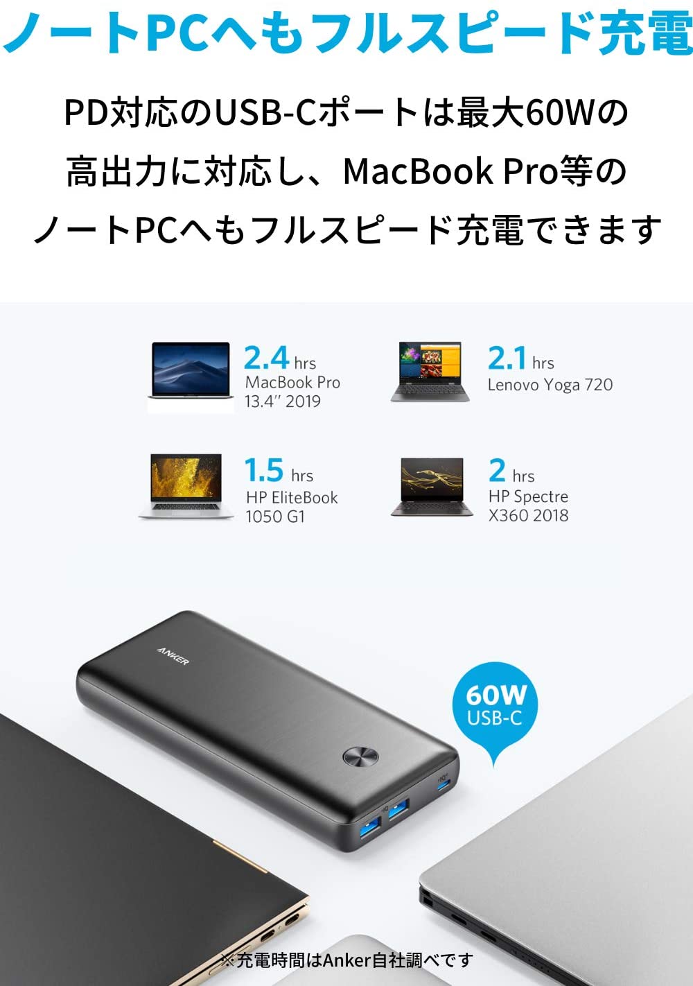 Anker モバイルバッテリー PowerCore III Elite ラップトップファーストなモバイルバッテリー 「Anker PowerCore III