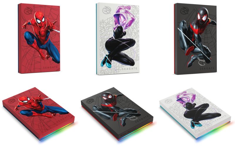 SEAGATE シーゲート 外付けHDD スパイダーマン　2TB Seagateからスパイダーマンの外付けHDDが3種登場。RGBライトが光る