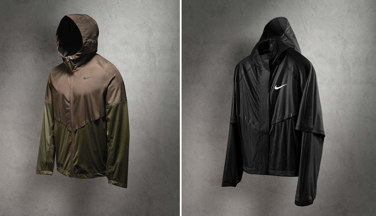 汗をかくと自動で通気口が開くNIKEのジャケット。ヒントは折り紙