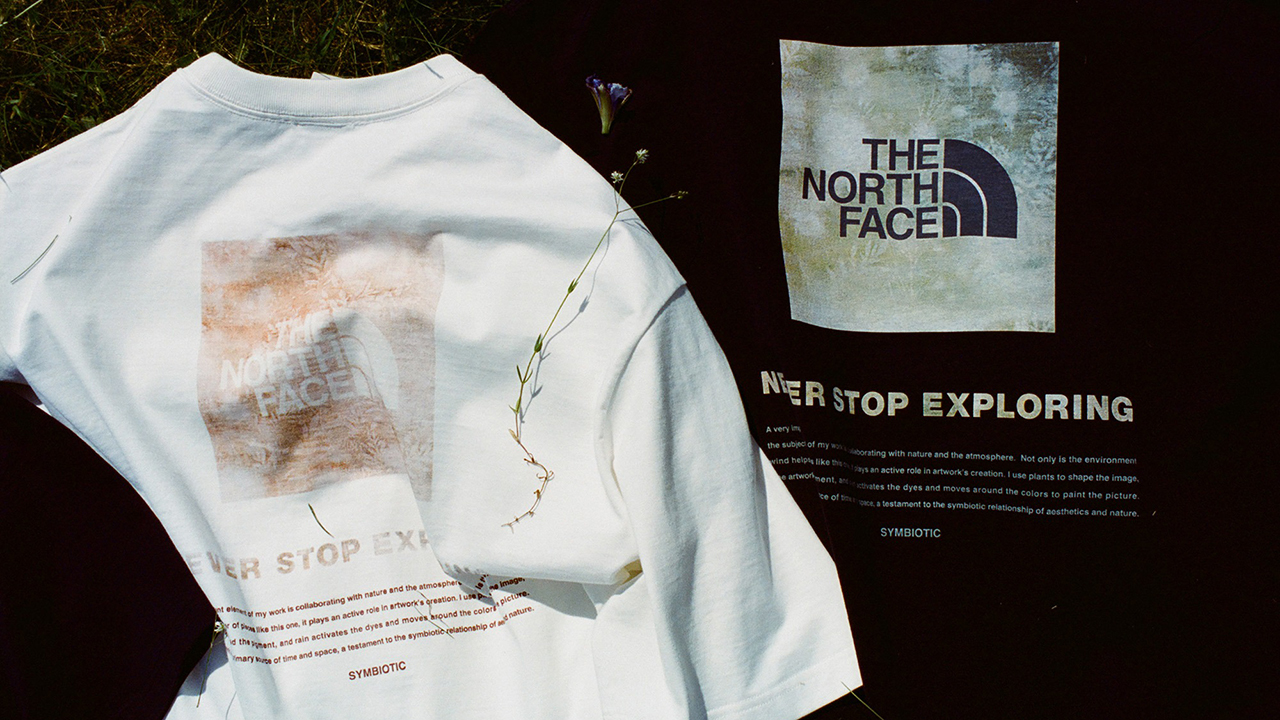 再資源化しやすい素材で作った、THE NORTH FACEのアートなTシャツ 