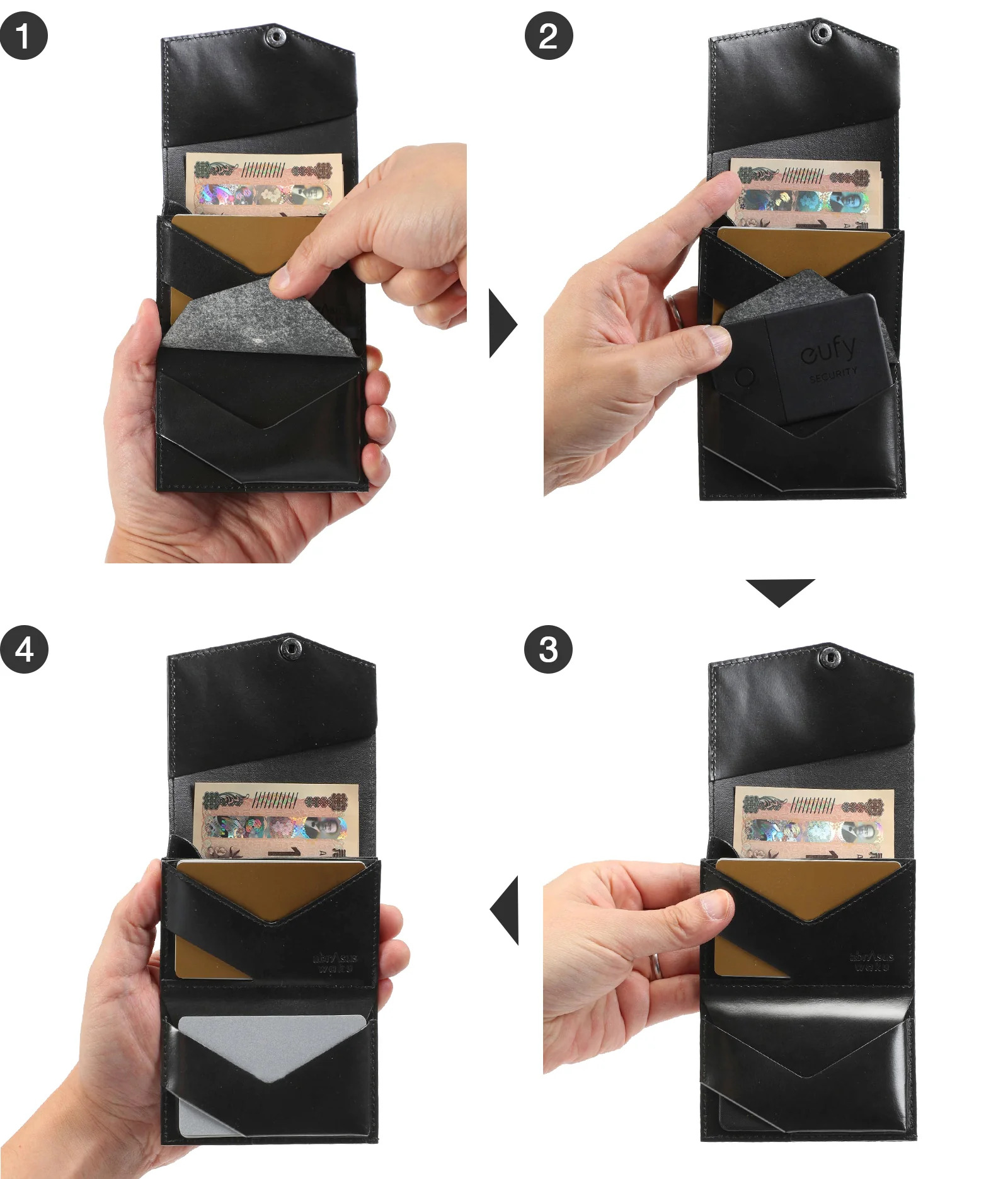小さいのに収納力抜群。カードもレシートもざくざく入ります