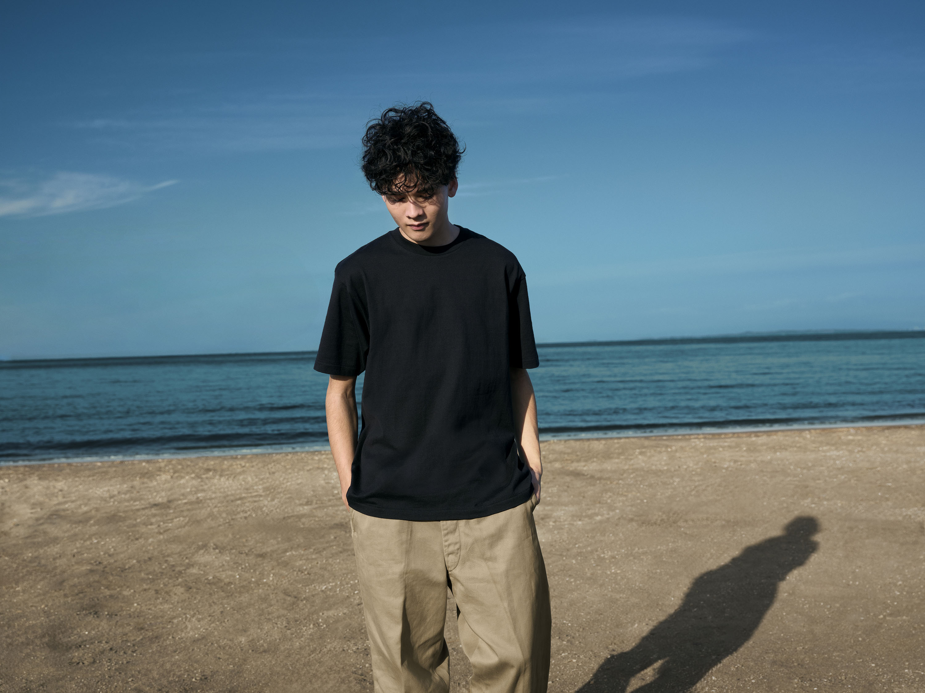 Lamp 恋人へインナーゲートフォールドTシャツ Black XL KURO_SS_3631.jpg