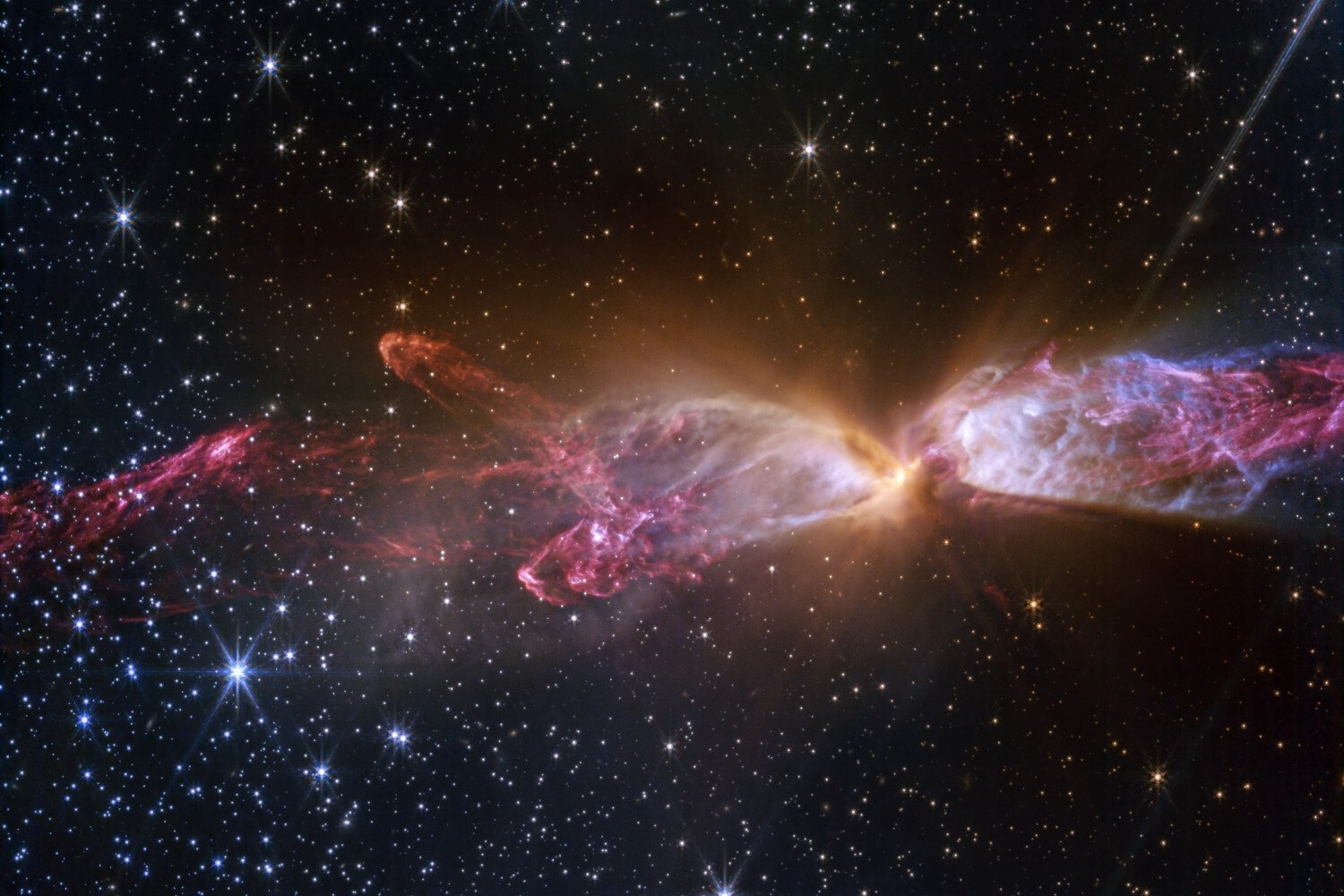 まるで星と星とのバトル?! ウェッブ宇宙望遠鏡がとらえた星が誕生する